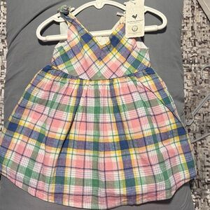 Noe & Biney Plaid Kids Dress - Pink, Green, Blue